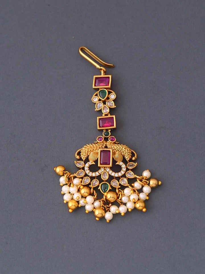 Golden Suhasini Maang Tikka