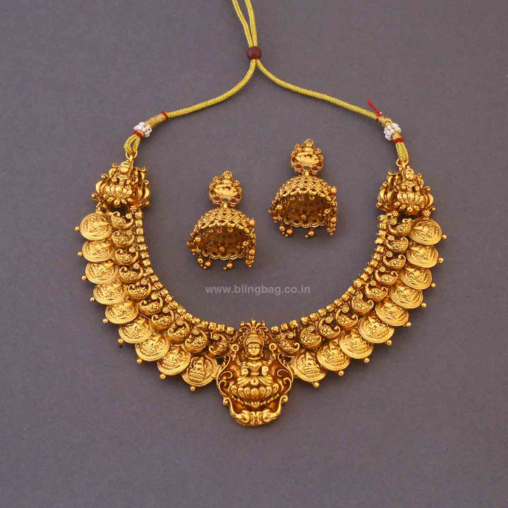 Golden Sundarishree Temple Jewellery Set - New Arrival