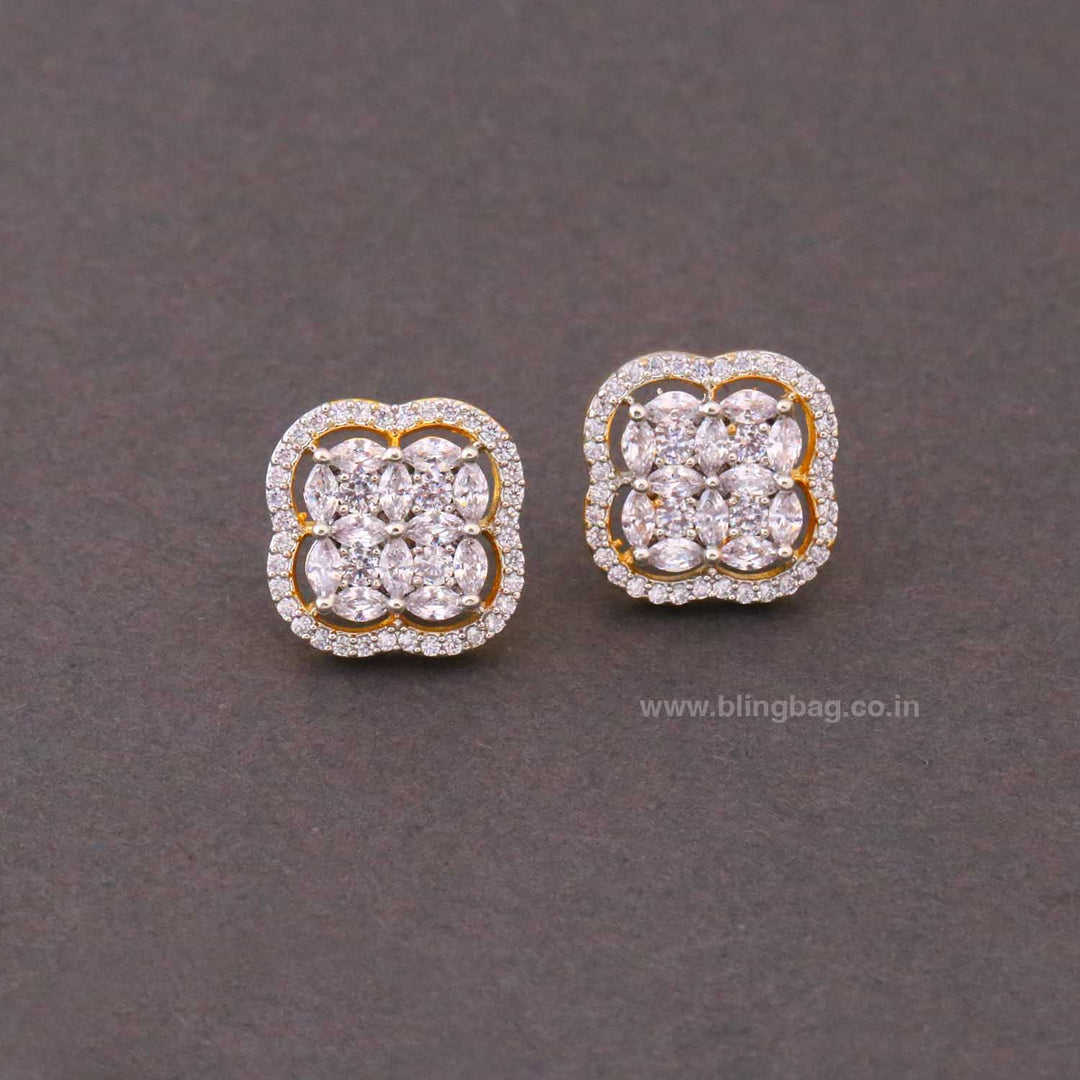 Golden Sunie Zirconia Studs