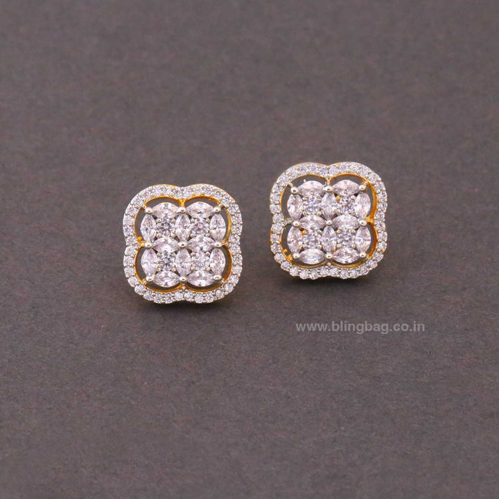 Golden Sunie Zirconia Studs