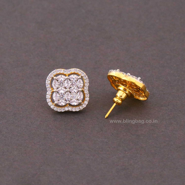 Golden Sunie Zirconia Studs