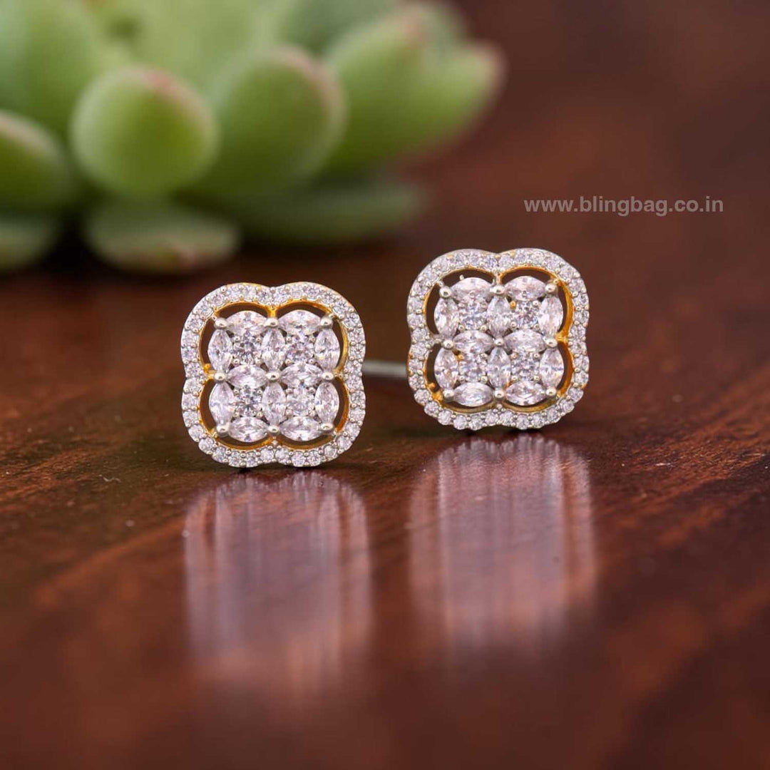 Golden Sunie Zirconia Studs