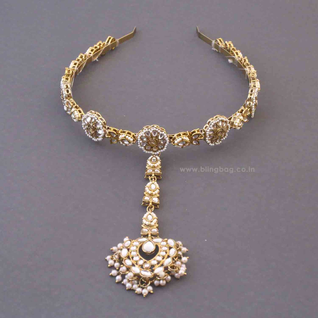 Golden Suraksha Hairband With Tikka
