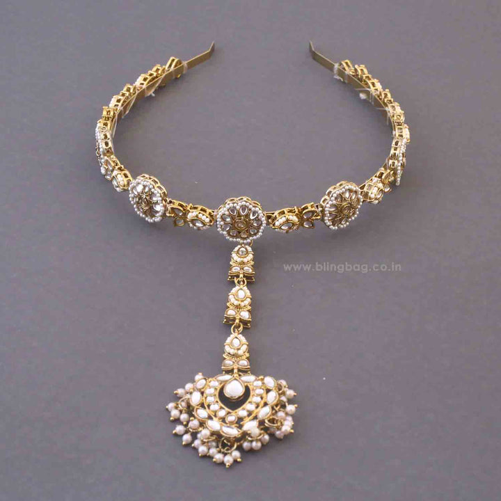 Golden Suraksha Hairband With Tikka