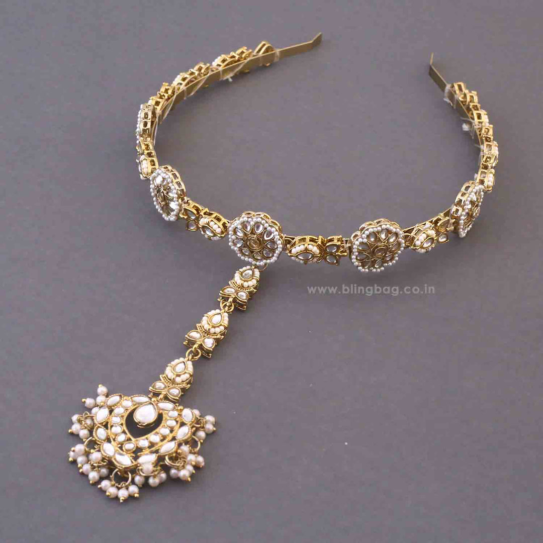 Golden Suraksha Hairband With Tikka