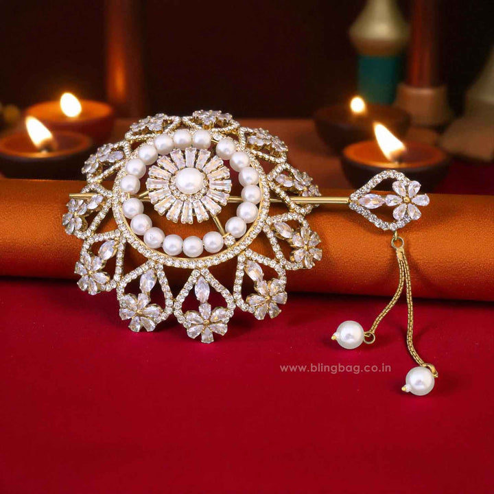 Golden Surekha Zirconia Small Hair Bun Cage