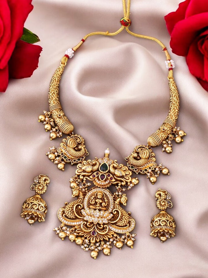 Golden Sureshwara Temple Jewellery Set - New Arrival