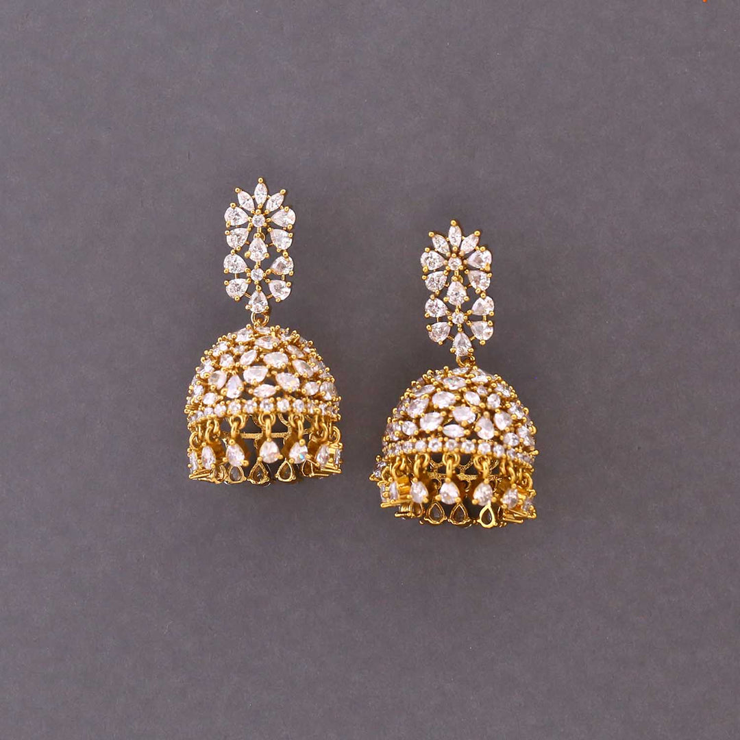 Golden Svarnika Victorian Jhumkis