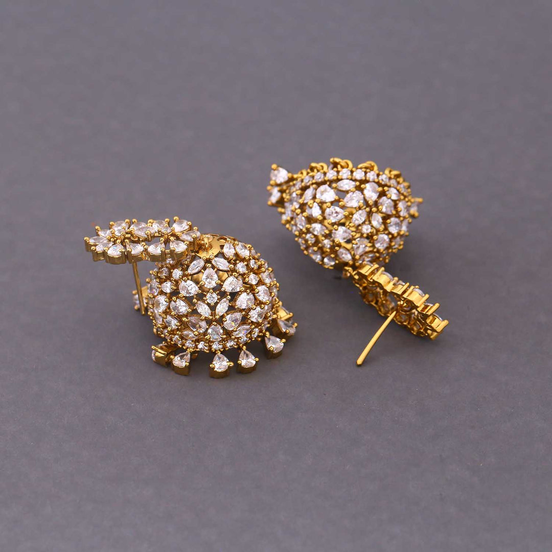 Golden Svarnika Victorian Jhumkis