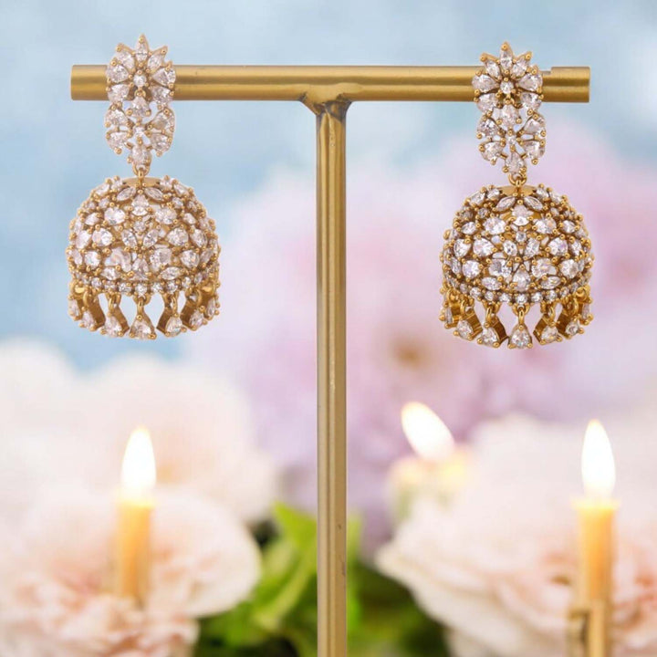 Golden Svarnika Victorian Jhumkis
