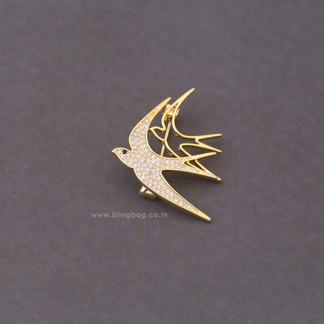 Golden Swallow Brooch