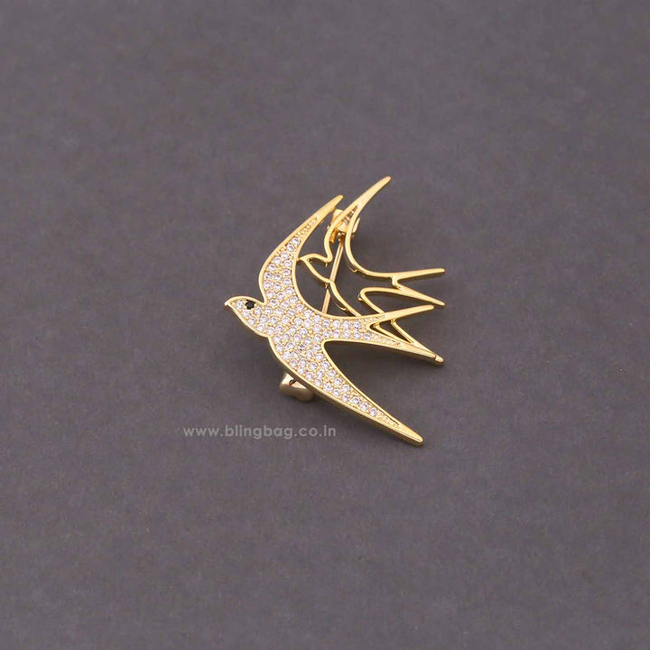 Golden Swallow Brooch