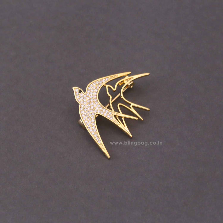 Golden Swallow Brooch