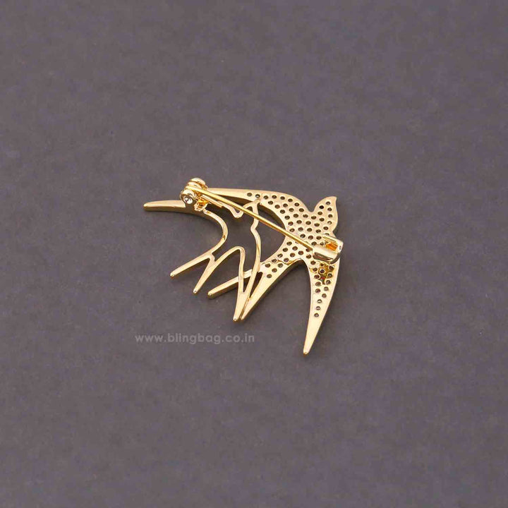 Golden Swallow Brooch