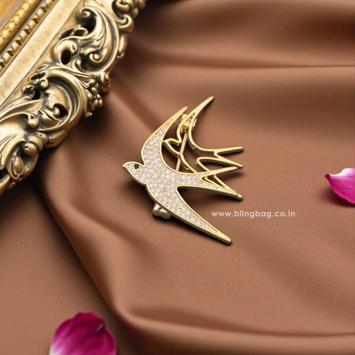 Golden Swallow Brooch