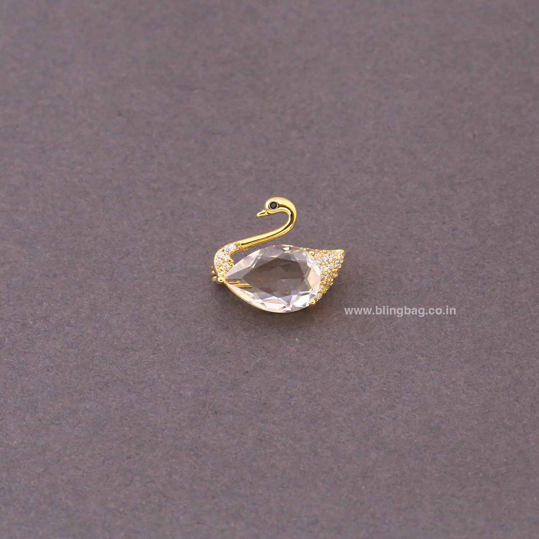 Golden Swan Brooch