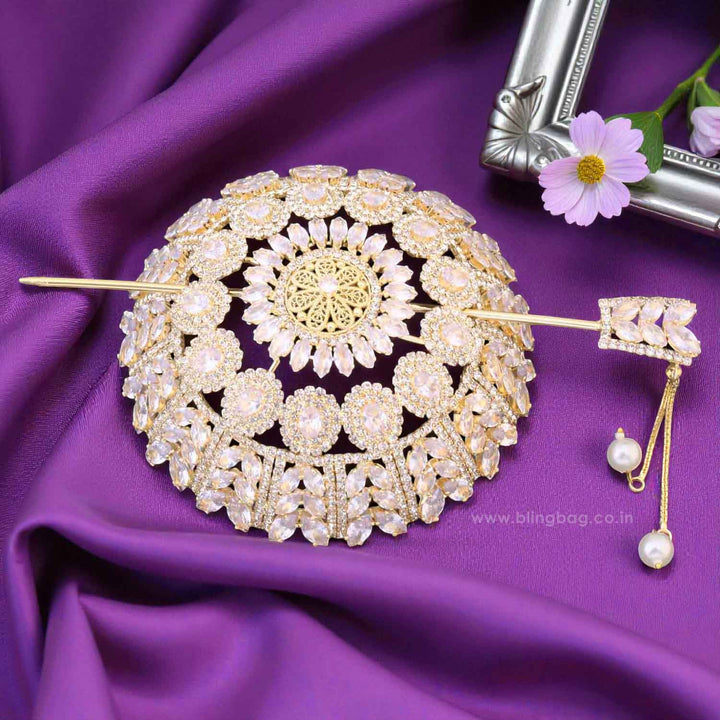 Golden Taanvi Large Hair Bun Cage