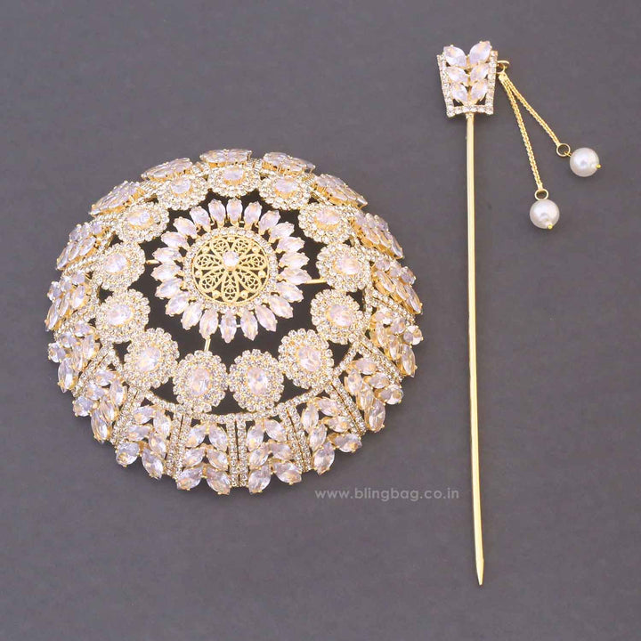 Golden Taanvi Large Hair Bun Cage