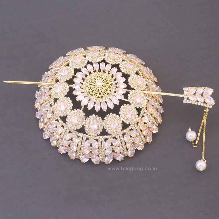 Golden Taanvi Large Hair Bun Cage