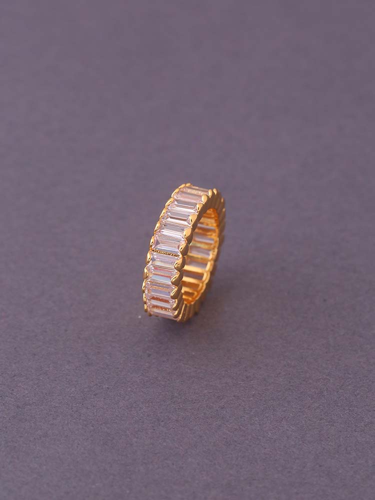 Golden Taniya Zirconia Ring