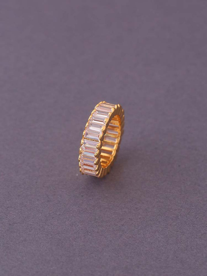 Golden Taniya Zirconia Ring