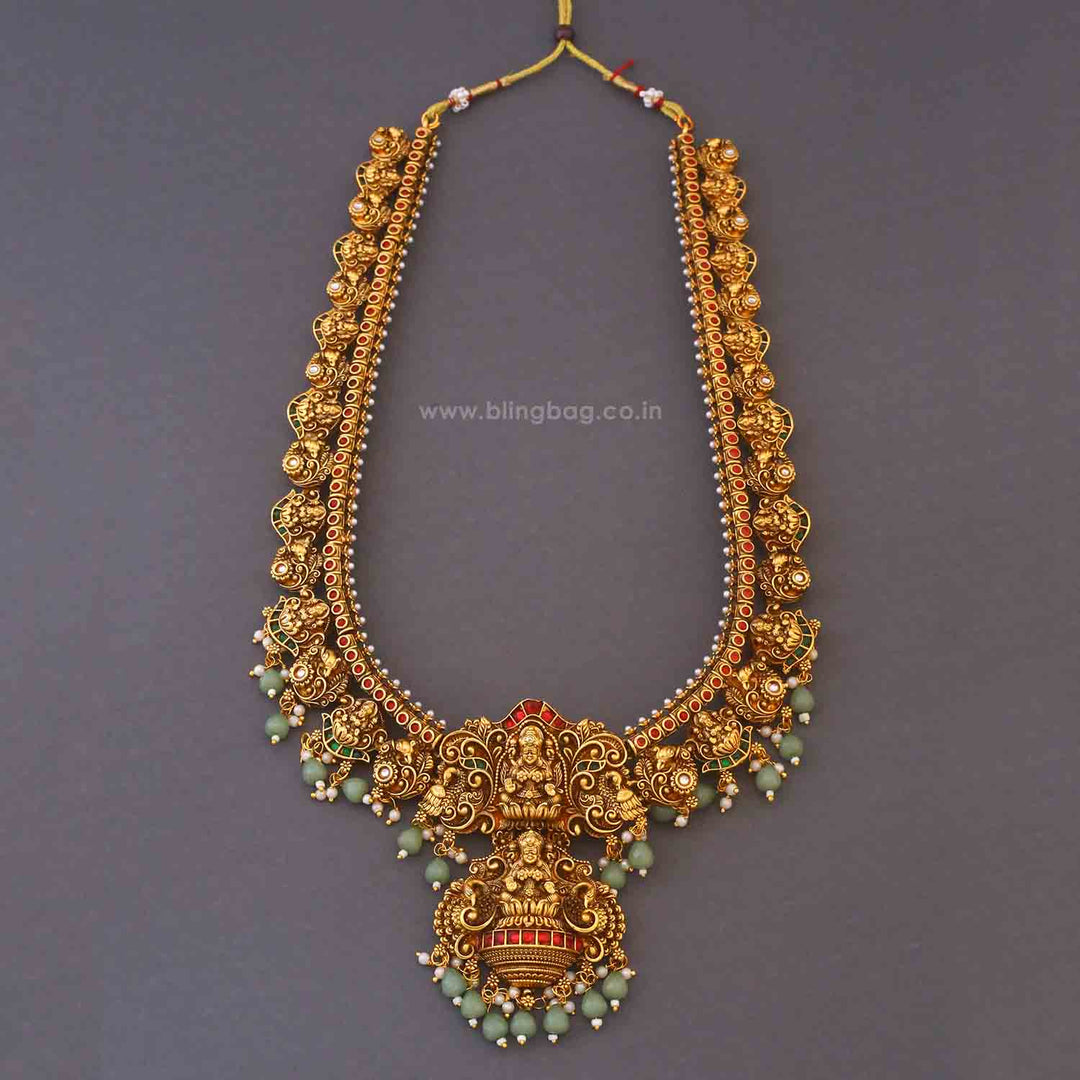 Golden Taraika Bridal Temple Jewellery Set - New Arrival