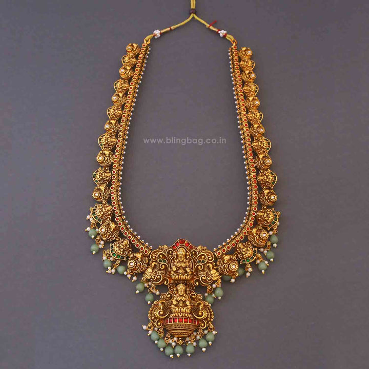 Golden Taraika Bridal Temple Jewellery Set - New Arrival