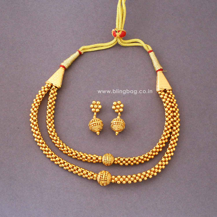 Golden Taraini Antique Jewellery Set- New Arrival
