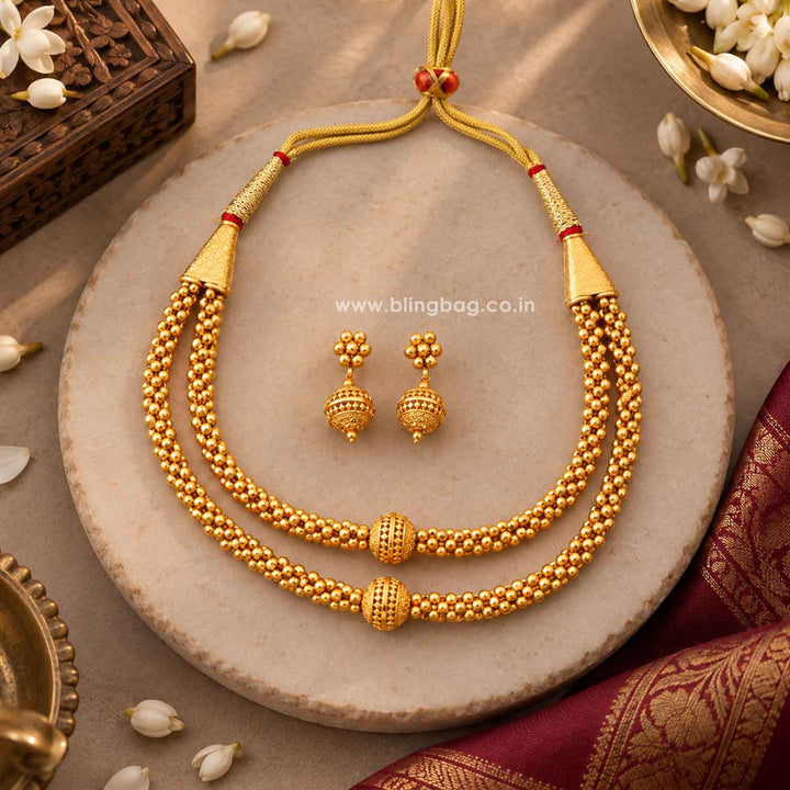 Golden Taraini Antique Jewellery Set- New Arrival