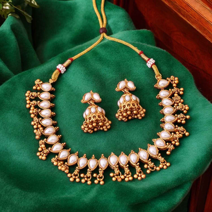 Golden Tarushi Antique Jewellery Set- New Arrival