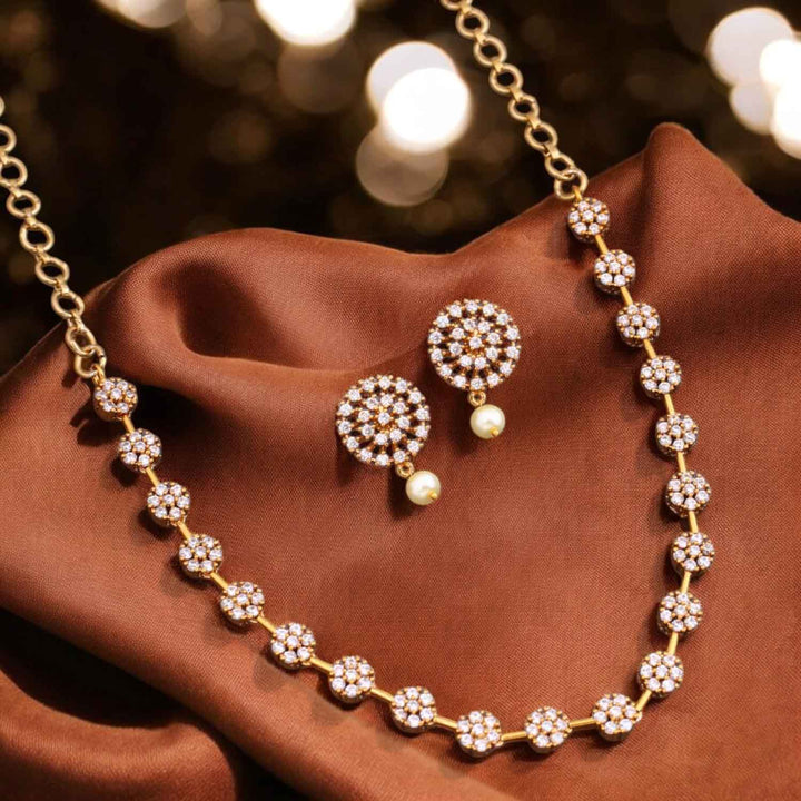 Golden Tavleen Antique Jewellery Set - New Arrival