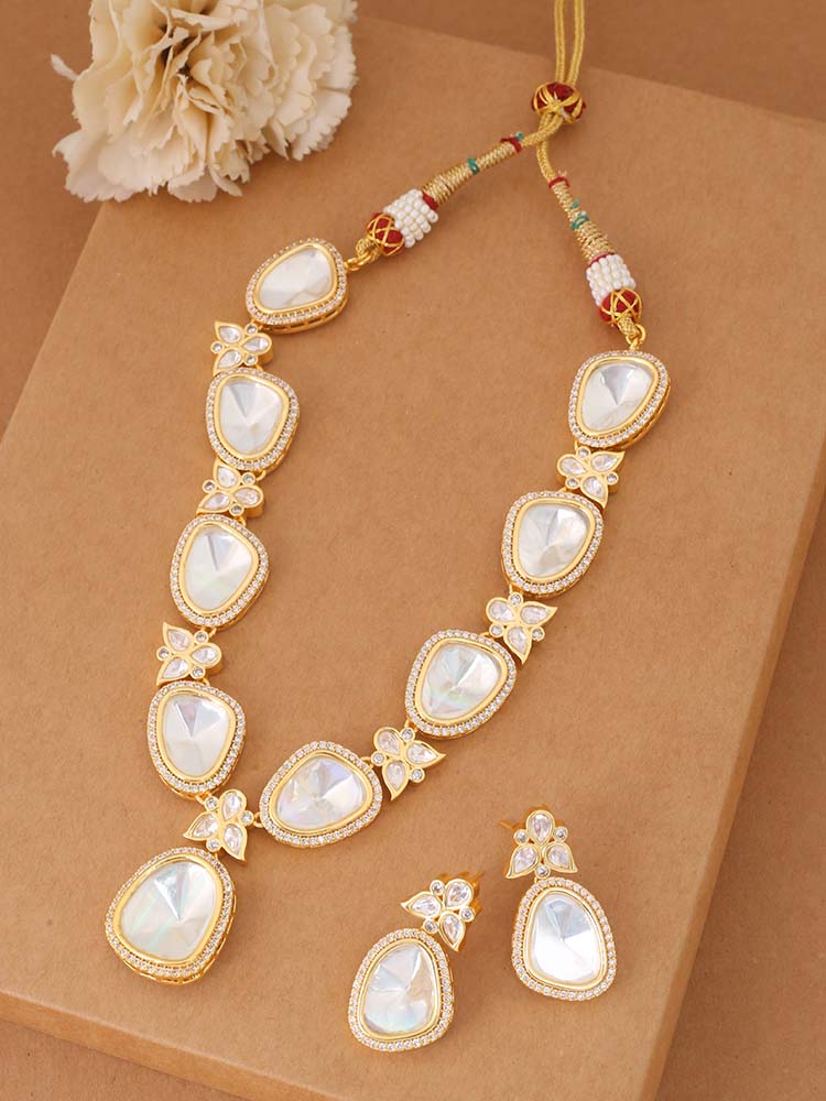 Golden Terah Zirconia Jewellery Set