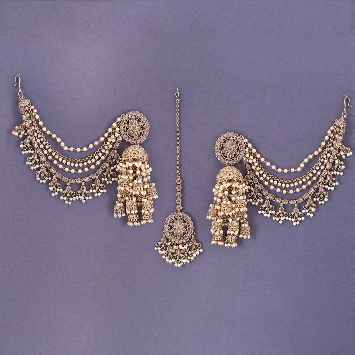 Golden Tilottama Maang Tikka Set