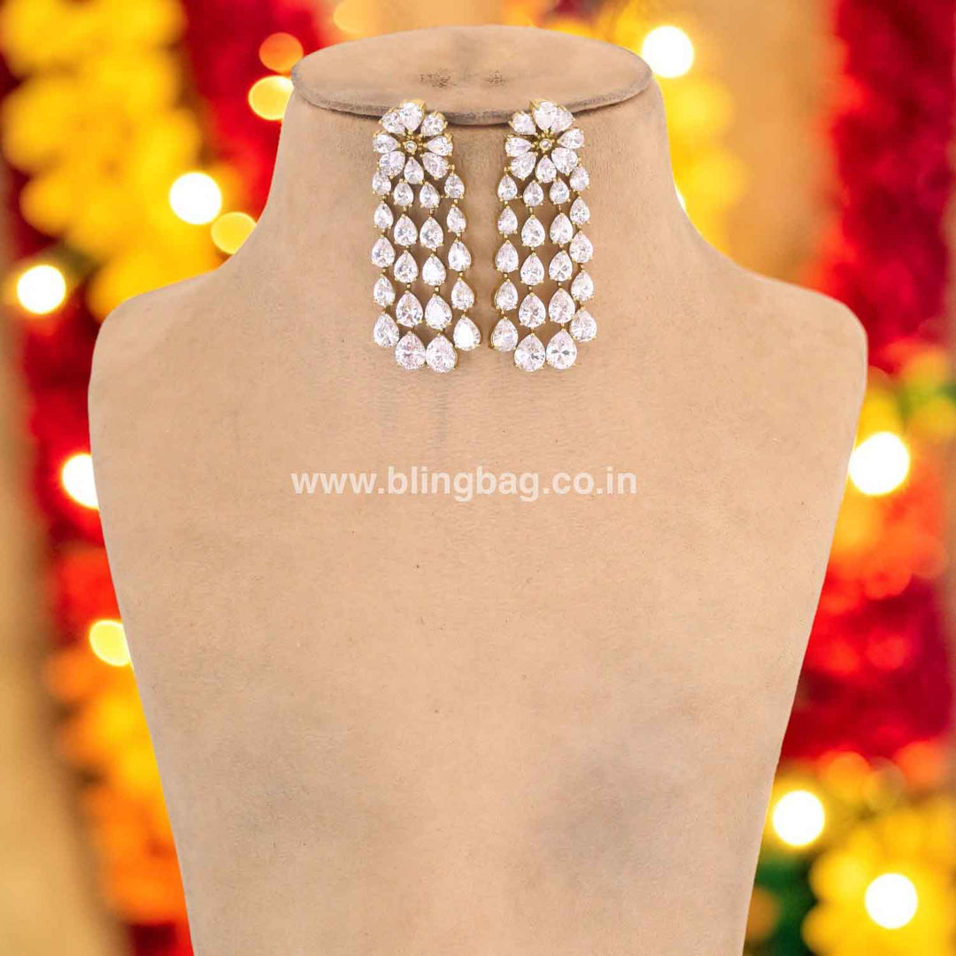 Golden Tirzahi Zirconia Jewellery Set