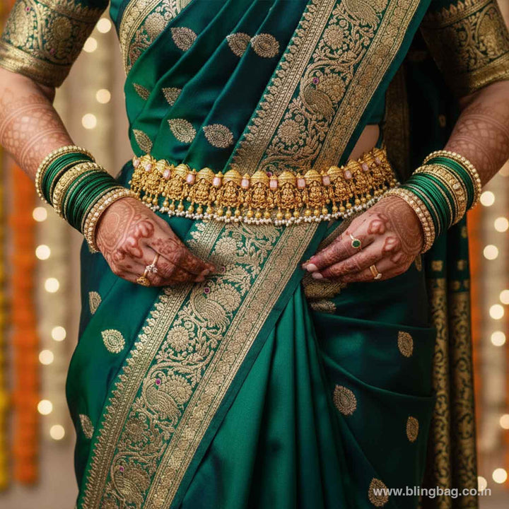 Golden Tridooni Temple Waist Belt