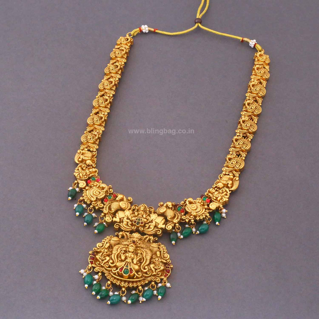 Multicolor Tripura Bridal Temple Jewellery Set - New Arrival