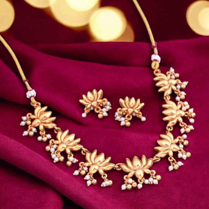 Golden Udvitha Antique Jewellery Set - New Arrival