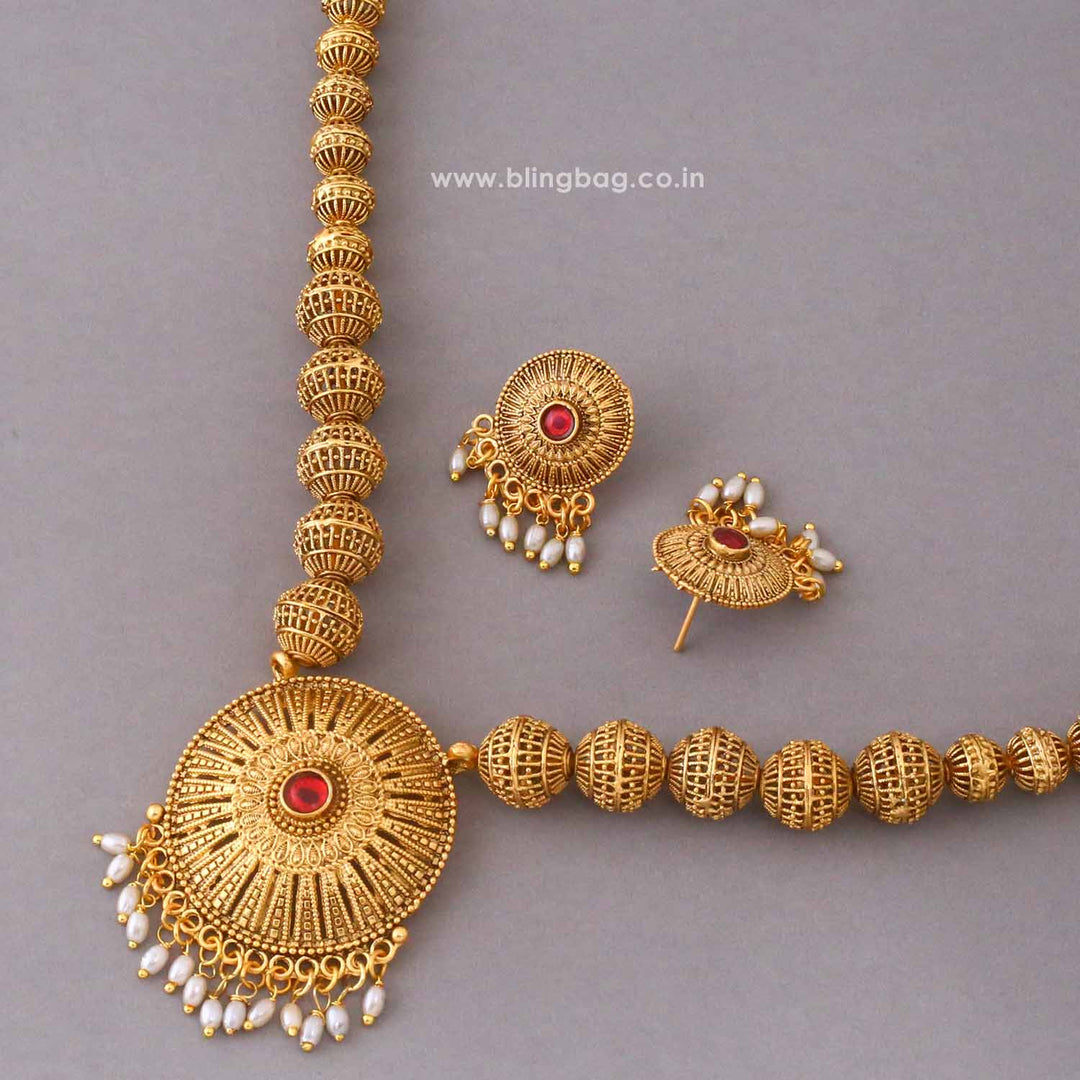 Golden Umaya Antique Jewellery Set- New Arrival