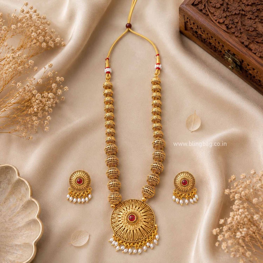 Golden Umaya Antique Jewellery Set- New Arrival