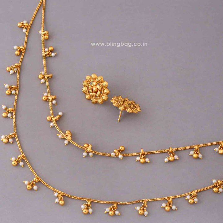 Golden Urmila Antique Jewellery Set- New Arrival