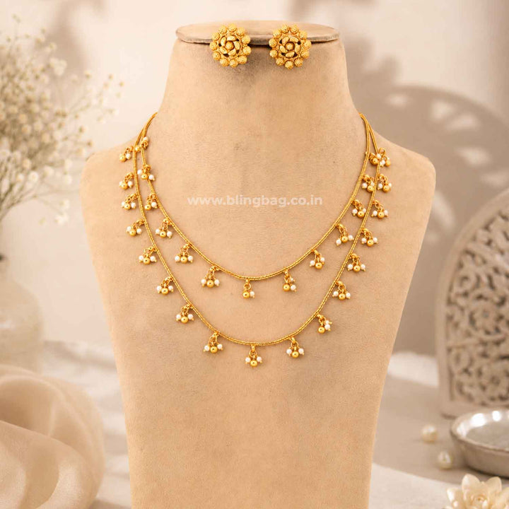 Golden Urmila Antique Jewellery Set- New Arrival