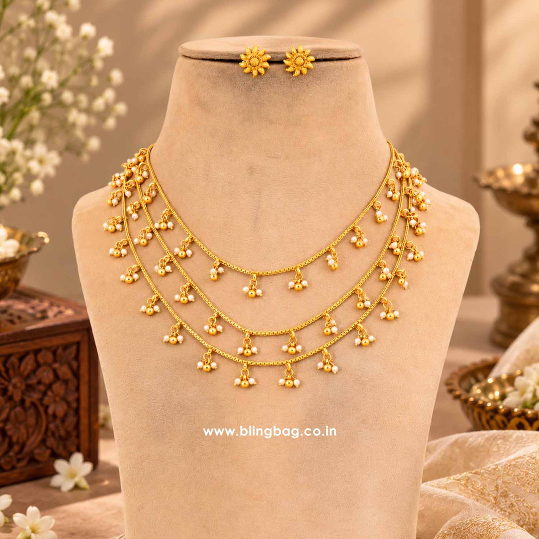 Golden Urmila Antique Jewellery Set- New Arrival
