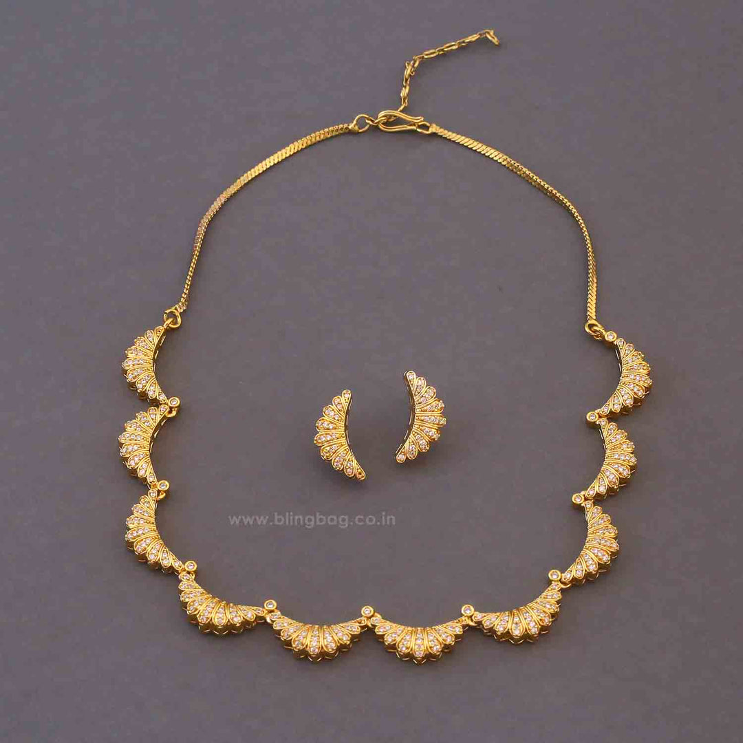 Golden Vaishali Antique Jewellery Set - New Arrival