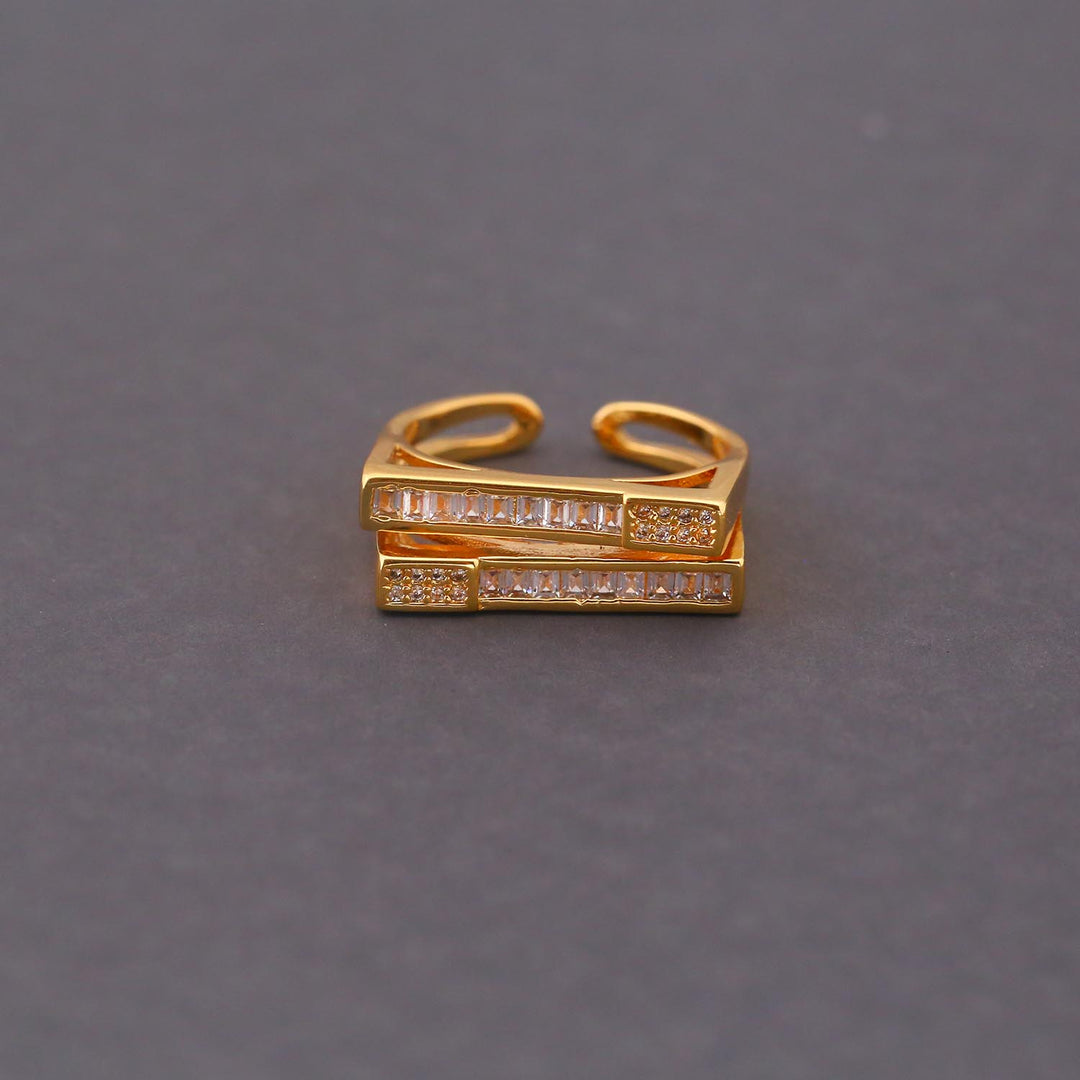 Golden Valencia Zirconia Ring