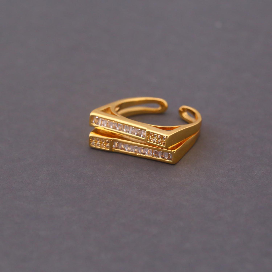 Golden Valencia Zirconia Ring