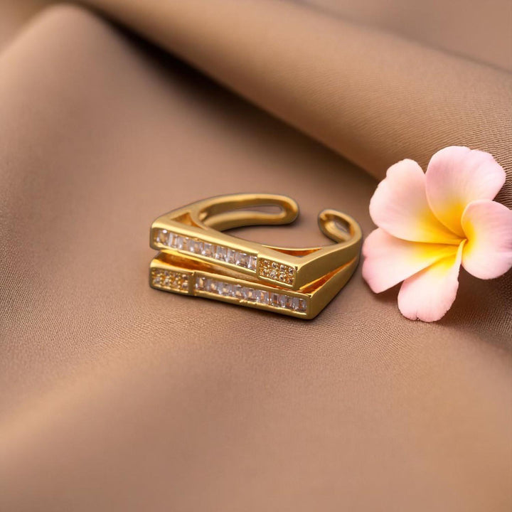 Golden Valencia Zirconia Ring