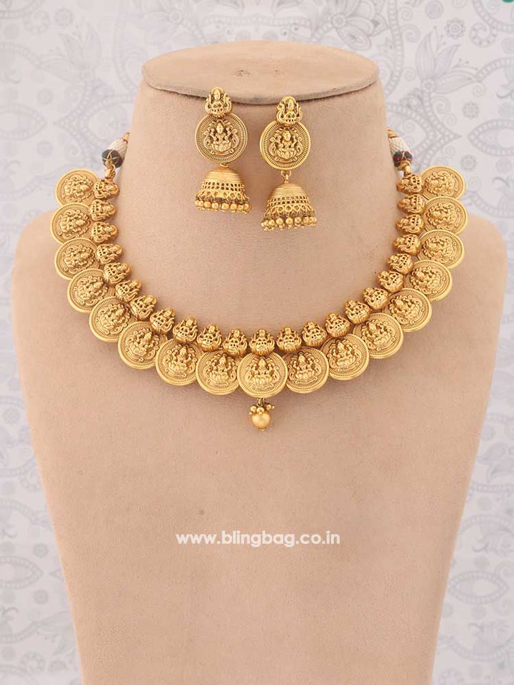 Golden Varahi Temple Jewellery Set
