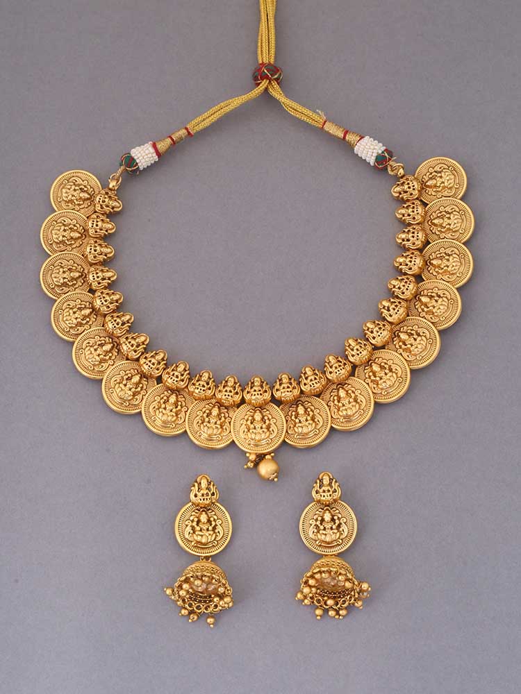 Golden Varahi Temple Jewellery Set