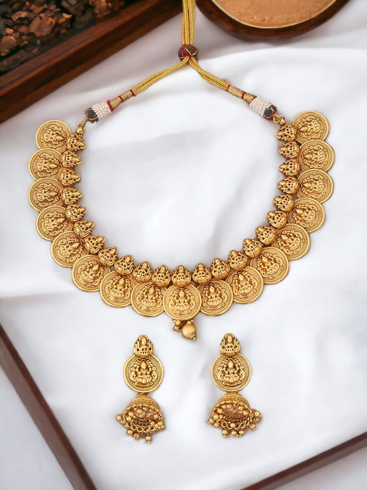 Golden Varahi Temple Jewellery Set