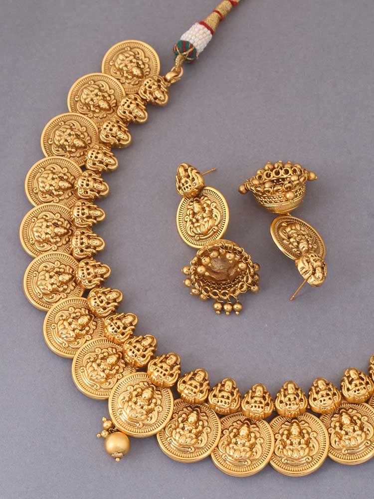 Golden Varahi Temple Jewellery Set
